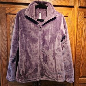 Women's Purple Fleece Zip Jacket SIZE m